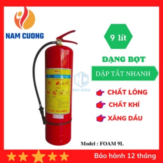 BÌNH CHỮA CHÁY DẠNG BỌT FOAM 9 LÍT