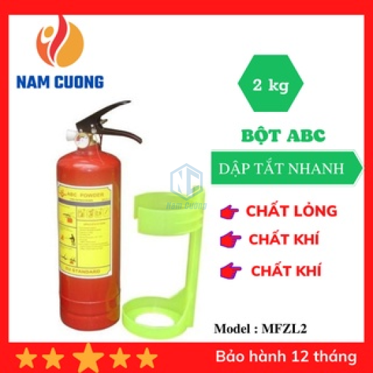 Bình Chữa Cháy Bột ABC 2kg Nhập Khẩu Chính Hãng–MFZL2