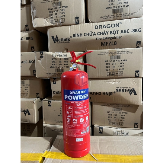 [CÓ TEM KIỂM ĐỊNH] Bình Chữa Cháy Bột ABC 4kg có đồng hồ đo áp suất Dragon chính hãng