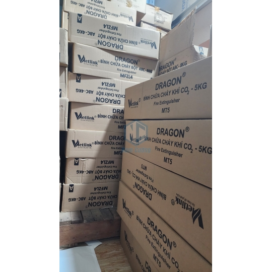 [ CÓ TEM KIỂM ĐỊNH] Bình chữa cháy khí Co2 5kg hãng Dragon sản xuất ở Việt Nam có tem kiểm định