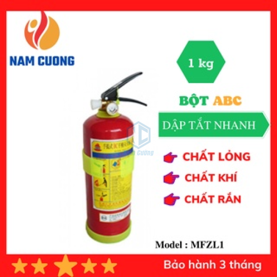 Bình Chữa Cháy Dạng Bột ABC 1kg - MFZL1 Nhập Khẩu Chính Hãng Yongjin