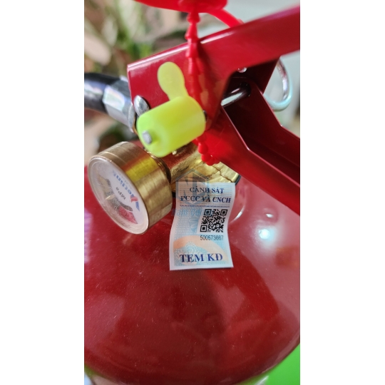 [CÓ TEM KIỂM ĐỊNH] Bình Chữa Cháy Bột ABC 4kg có đồng hồ đo áp suất Dragon chính hãng
