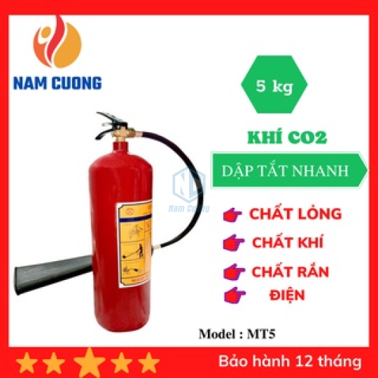 Bình Chữa Cháy Khí C02 5kg MT5 Nhập Khẩu Chính Hãng
