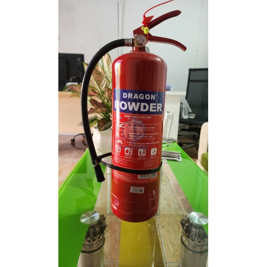 [CÓ TEM KIỂM ĐỊNH] Bình Chữa Cháy Bột ABC 4kg có đồng hồ đo áp suất Dragon chính hãng