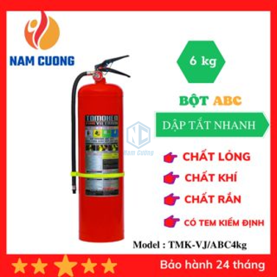 BÌNH CHỮA CHÁY BỘT ABC 6KG CÓ KIỂM ĐỊNH